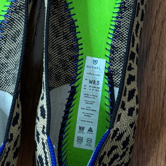 Rothy’s Retired Cheetah Point Leopard Flats Size 8.5 - Picture 7 of 7